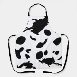 Afdrukproep Koe afdrukken Waterverf Schort