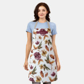 Afdrukpron herfst Floral All-Over Print Apron Schort (Gedragen)