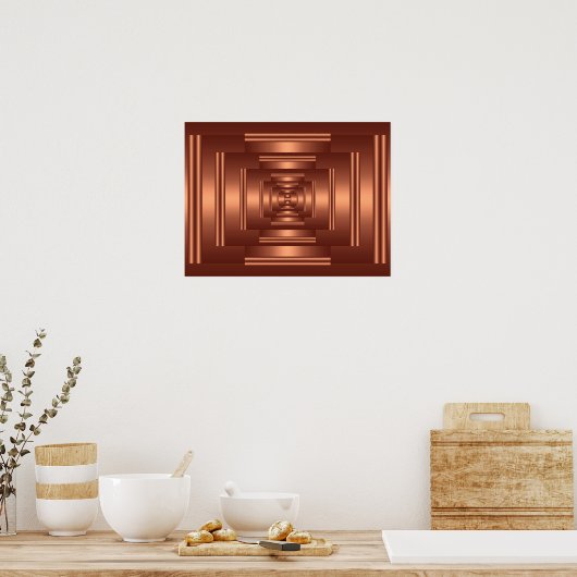 Afdrukrechthoekig visuele koper poster (Keuken)