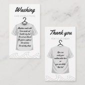 Afdrukrichting Shirt wasvoorschriften Visitekaartje (Voorkant / Achterkant)
