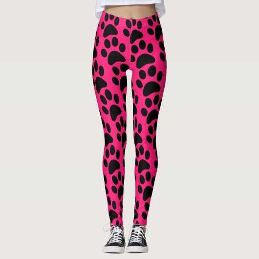 Afdrukroze Leggings (Voorkant)