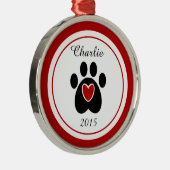 Afdruksluiter Paw Metalen Ornament (Rechts)