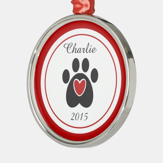 Afdruksluiter Paw Metalen Ornament (Links)