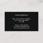 Afdrukstrippen van zwart zwart-wit, gesmolten "kop visitekaartje (Achterkant)