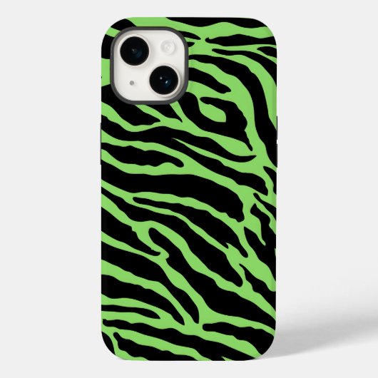 Afdrukstrips voor groene en zwarte dieren Case-Mate iPhone case (Achterkant)