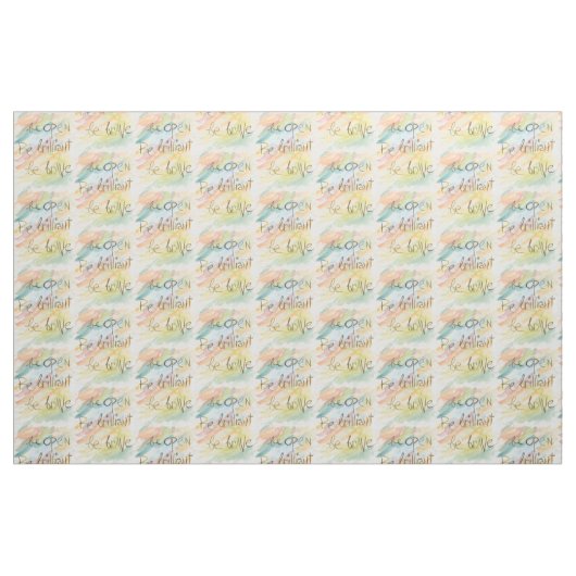 Afdrukstructuur "Open * Wees briljant * Wees moeit Stof (Fat Quarter)