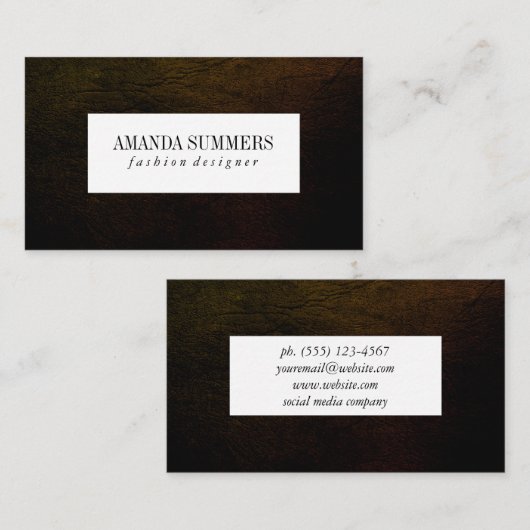 Afdrukstructuur Visitekaartje (Voorkant / Achterkant)