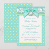 AFDRUKTE Baby shower van Floral Lace Kaart (Voorkant / Achterkant)