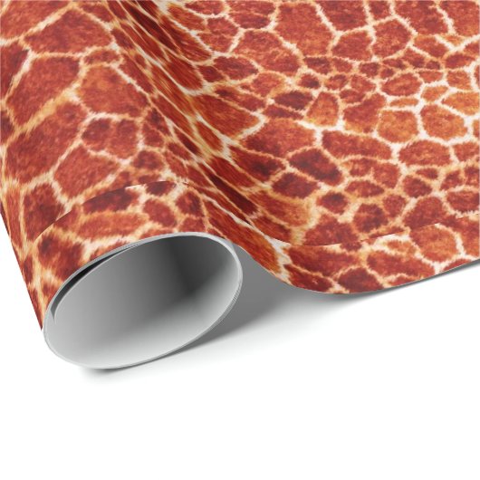 AFDRUKTE GIRAFFE, LEOPARD FUR RIBBON CADEAUPAPIER (Rol Hoek)