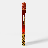 AFDRUKTE GIRAFFE LEOPARD HUID BOW, RODE RUBY GEMST Case-Mate iPhone CASE (Achterkant / Rechts)