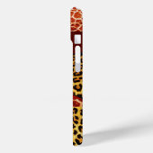 AFDRUKTE GIRAFFE LEOPARD HUID BOW, RODE RUBY GEMST Case-Mate iPhone CASE (Achterkant / Links)