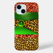 AFDRUKTE GIRAFFE LEOPARD HUID GREEN EMERALD GEM Case-Mate iPhone CASE (Achterkant)