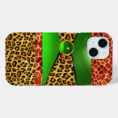 AFDRUKTE GIRAFFE LEOPARD HUID GREEN EMERALD GEM Case-Mate iPhone CASE (Achterkant (horizontaal))