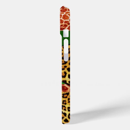 AFDRUKTE GIRAFFE LEOPARD HUID GREEN EMERALD GEM Case-Mate iPhone CASE (Achterkant / Links)