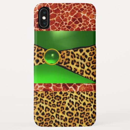 AFDRUKTE GIRAFFE LEOPARD HUID GREEN EMERALD GEM Case-Mate iPhone CASE (Achterkant)