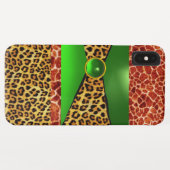 AFDRUKTE GIRAFFE LEOPARD HUID GREEN EMERALD GEM Case-Mate iPhone CASE (Achterkant (horizontaal))