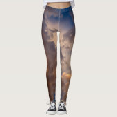 AFDRUKTE Leggings BLAUW MET KLEUTEN (Voorkant)