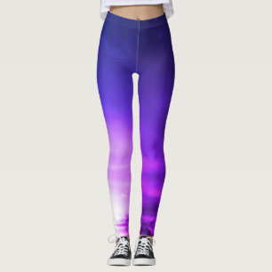 AFDRUKTE LEGGINGS DARK CLOUDS BIJ SUNSET PAARS