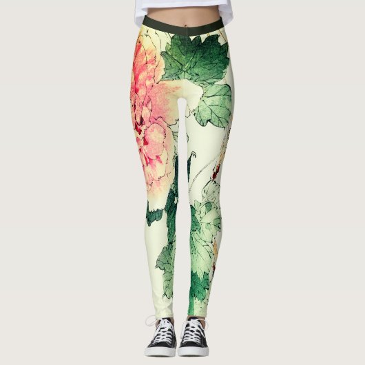 AFDRUKTE LEGGINGS JAPANESE DRUKTE VAN DE STROOM (Voorkant)