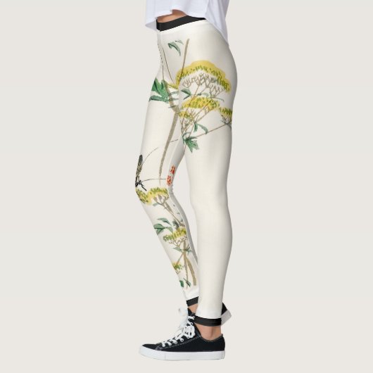 AFDRUKTE LEGGINGS JAPANESE WOODBLOCK AFDRUKKEN (Links)