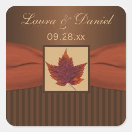 AFDRUKTE "RIBBON Autumn Leaf 1,5" Sticker voor wed