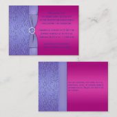 AFDRUKTE RIBBON Fuchsiam Paarse behuizing Kaart (Voorkant / Achterkant)