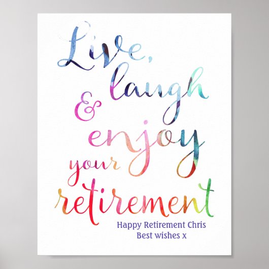 Afdrukteken van aftredingspartij waterverf poster (Voorkant)