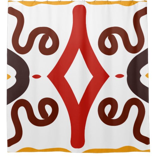 Afdruktribaalschildergordijn Douchegordijn (Voorkant)