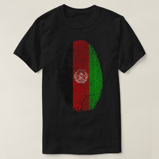 Afdrukvingerafdruk Afghanistan Het staat in mijn D T-shirt (Design voorkant)