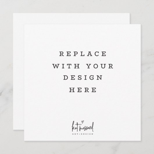 AFDRUKVOLGORDE 5,25 x 5,25-inch vierkante kaart (Voorkant / Achterkant)