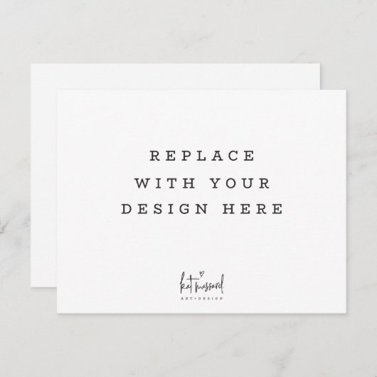 AFDRUKVOLGORDE 5,5 x 4,25-inch horizontale kaart m (Voorkant / Achterkant)