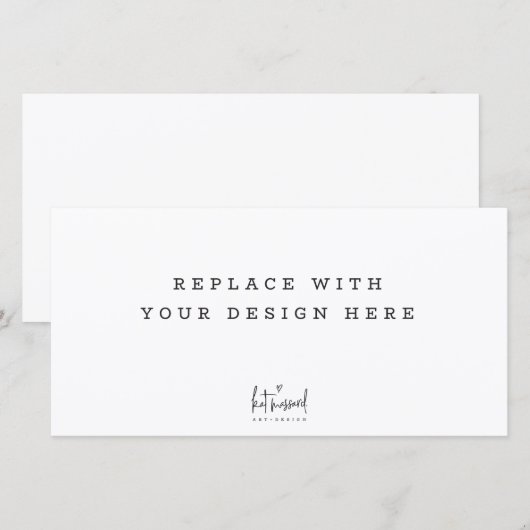 AFDRUKVOLGORDE 8 x 4 inch liggend formaat kaart (Voorkant / Achterkant)