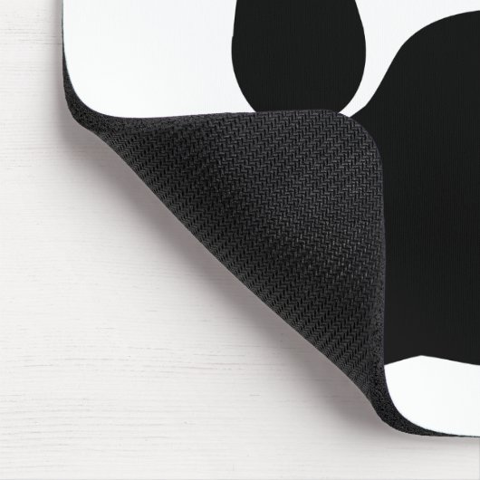 Afdrukvorm zwart-wit muismat (Hoek)