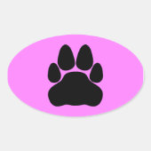 Afdrukvorm zwart-wit ovale sticker (Voorkant)