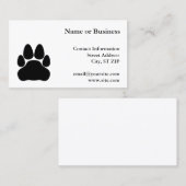 Afdrukvorm zwart-wit visitekaartje (Voorkant / Achterkant)