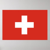 Afdrukwaarde Poster papier met Zwitserse vlag (Voorkant)