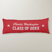 Afdstuderen aangepaste naam, jaar & kleur body pil lichaamskussen (Achterkant)