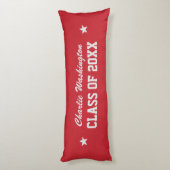 Afdstuderen aangepaste naam, jaar & kleur body pil lichaamskussen (Achterkant (Verticaal))