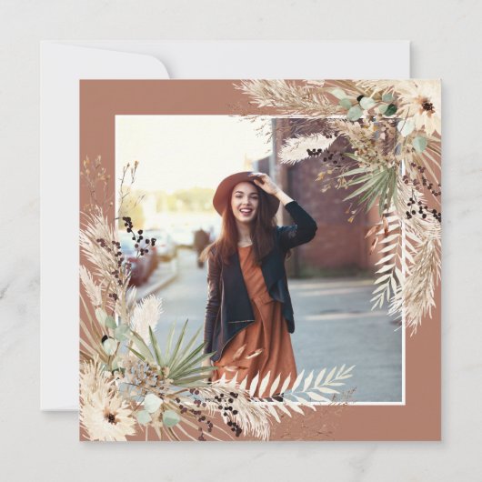 Afdstuderen favoriet pampas eucalyptus elegante fo kaart (Achterkant)