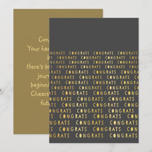 Afelingskaart diploma-uitreiking gefeliciteerd kaart (Voorkant / Achterkant)