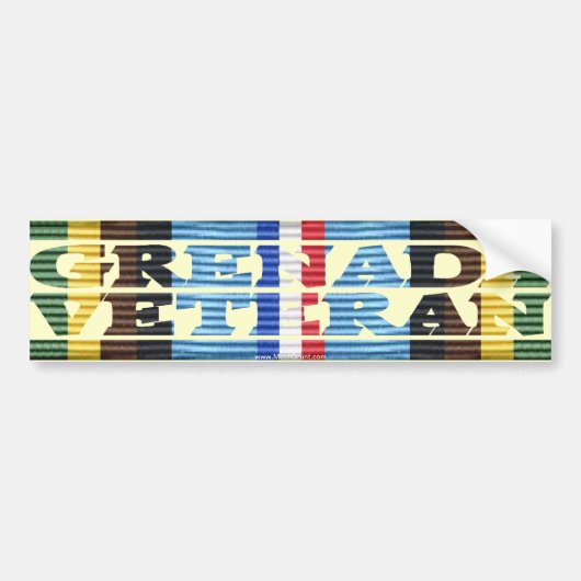 AFEM Veteraan GRENADA VETERAAN Bumpersticker (Voorkant)