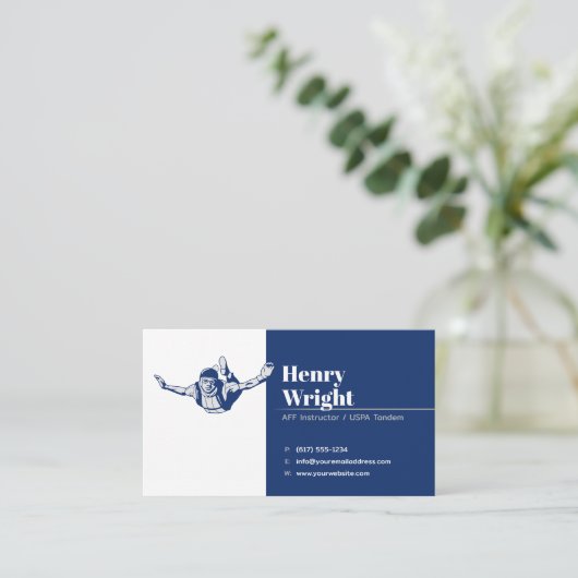 AFF-instructeur | USPA Tandem | Skydive Visitekaartje (Staand voorkant)