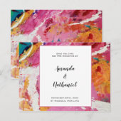 Affair of the Heart: Bruiloft Save the Date Briefkaart (Voorkant / Achterkant)