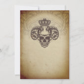  affaire Gothic Skull Halloween Party Kaart (Achterkant)