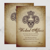  affaire Gothic Skull Halloween Party Kaart (Voorkant / Achterkant)