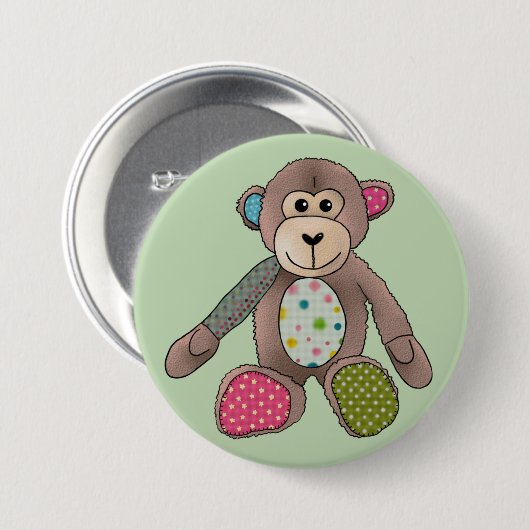 Äffchen Ronde Button 7,6 Cm (Voorkant /achterkant)