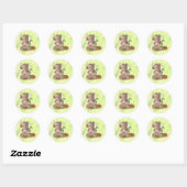 Äffchenschnuller ronde sticker (Vel)