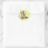 Äffchenschnuller ronde sticker (Tas)