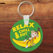 Affe Auf Banane - Relax And Chill Out! Sleutelhanger (Voorkant)