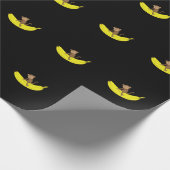 Affe reitet auf Banane Cadeaupapier (Hoek)